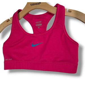 Nike Sports women's pink raceback dri-fit sports bra top - small